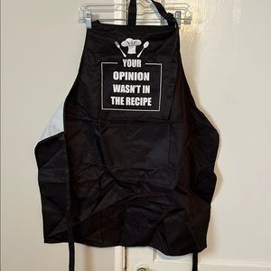 Black Kitchen Apron with Humorous Quote